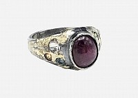 Custom made ruby and gemstone ring by Metal Studio Jewelry